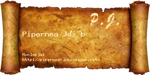 Pipernea Jób névjegykártya